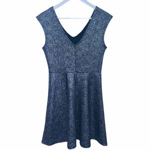 EUC One ❤️ Clothing Gold Foil Skater Style Dress